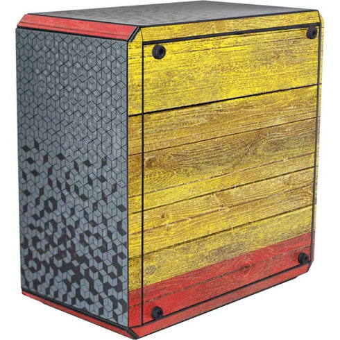 Spain Flag Dark Wood Cooler Master MasterBox Q300L Mini Tower Skin
